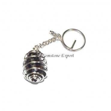 Blood Stone Cage Tumbled Keyring