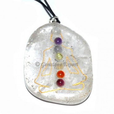 Chakra Buddha Engraved Chakra Pendants