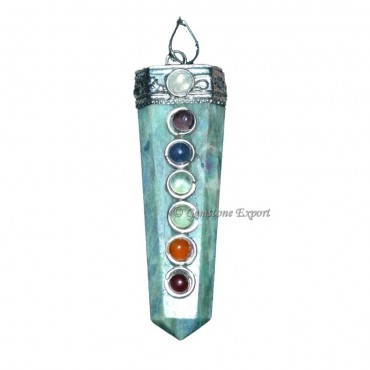 Ruby Zoisite Chakra Flat Pencil Pendants