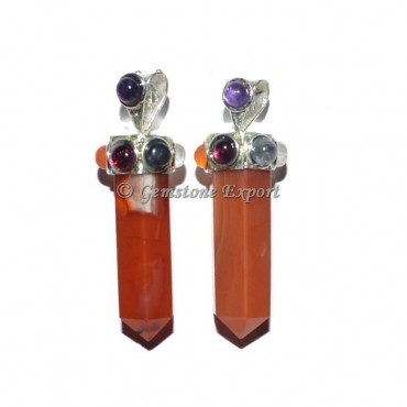 Carnelian Seven Chakra Pencil Pendant