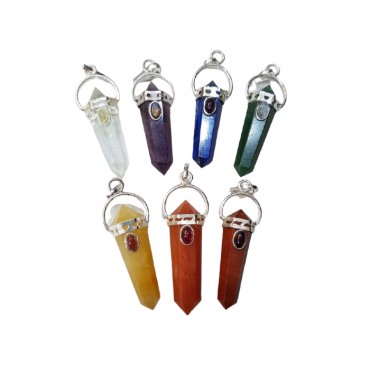 7 Chakra Stone Pendants Set