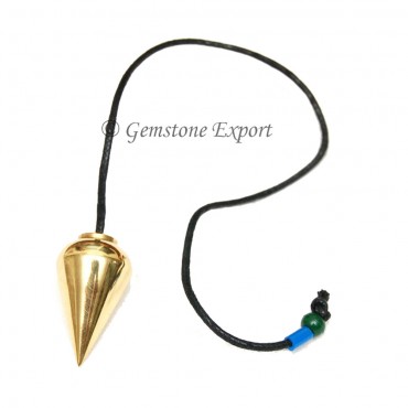 Gold Plane Pendulums With Leather cord