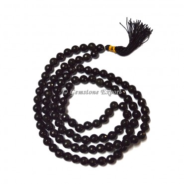 Black Onyx Faceted Jap Mala