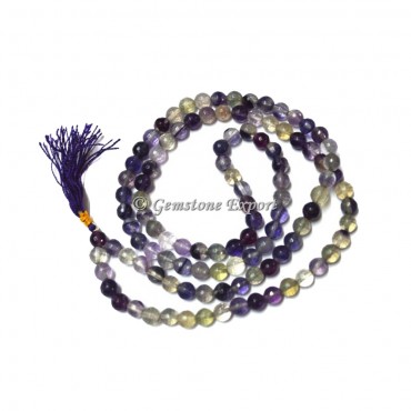 Mulit Flourite Faceted Jap Mala