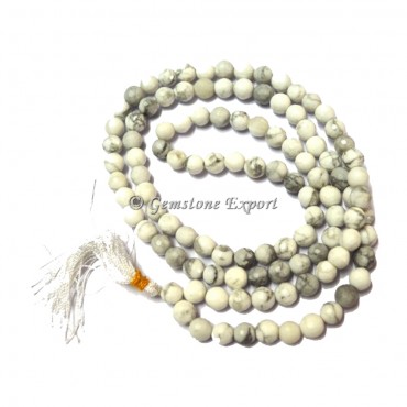 Howlite Faceted Jap Mala