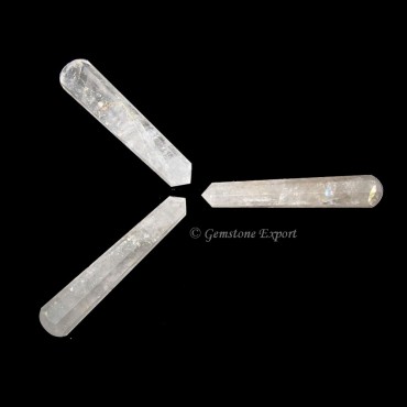 Crystal Quartz 8 Faceted Massage Wands