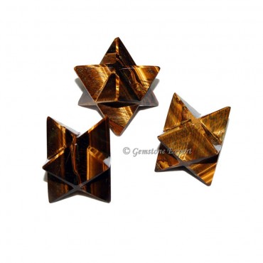 Tiger Eye Big Merkaba Star