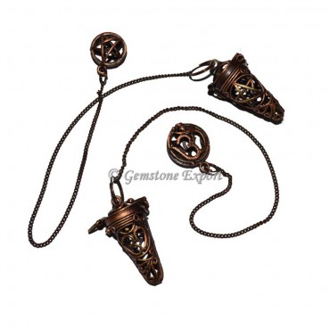 Natural Copper Brass Cage Pendulums