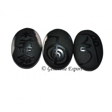 Black Onyx Reiki 1 & 2 Natural Polished Set