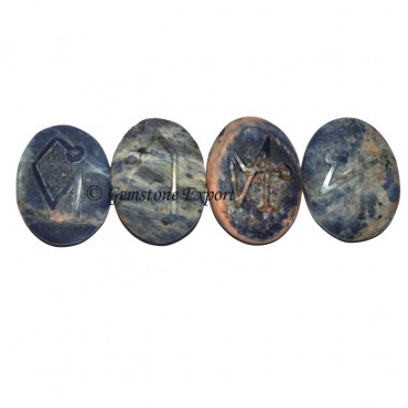 Sodalite Arch Angel Natural Polished Set