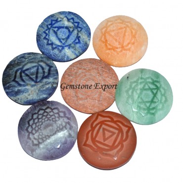 Chakra Disc Natural Polished Set