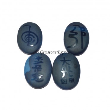 Blue Onyx Usui Reki Natural Polished Set