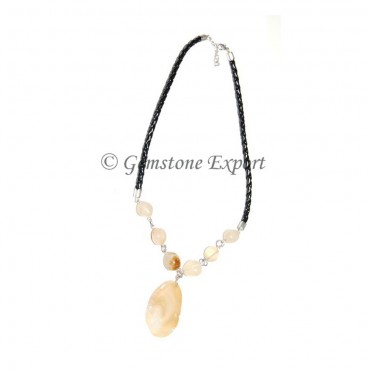 Indian Agate Slices Necklace