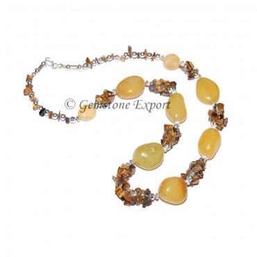 Yellow Agate Fashion Necklace