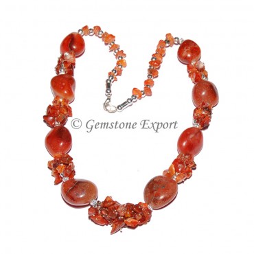 Carnelian Stone Fashion Necklace