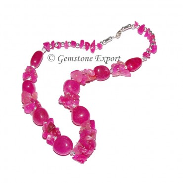 Dyed Stone Fashion Necklace