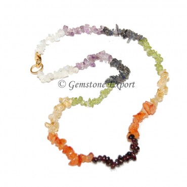 Seven Chakra Chips Necklace