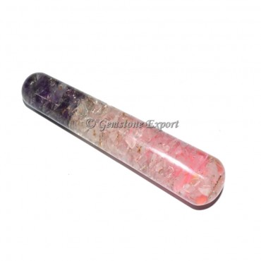 Crystal-Rose-Amethyst Orgone Massage Wand