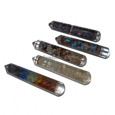 Mix Gemstone Orgonite Massage Wands