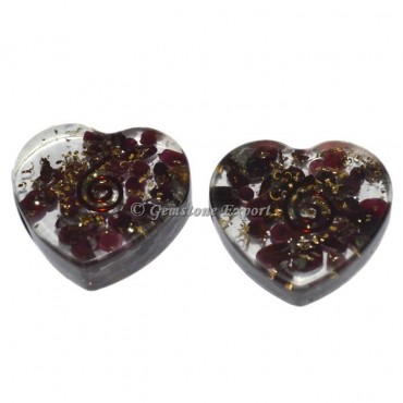 Garnet Orgone Heart