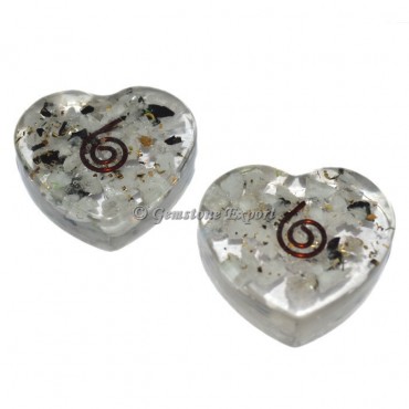 Rainbow Moonstone Orgone Heart