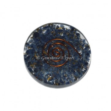 Sodalite Orgonite Disc Cab