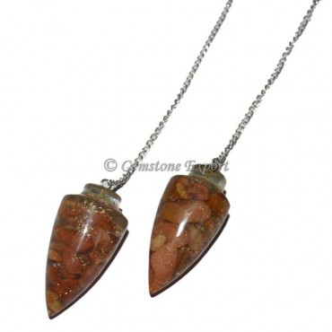 Peach Aventurine Bullet Orgonite Pendulum