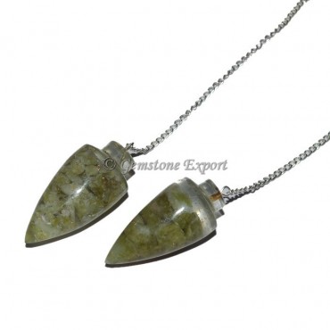 Green Jade Orgonite Pendulum