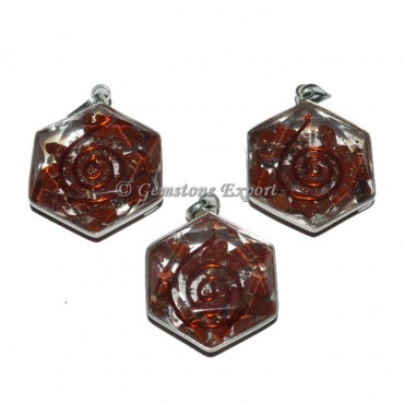 Red Jasper Star Orgonite Energy Pendant