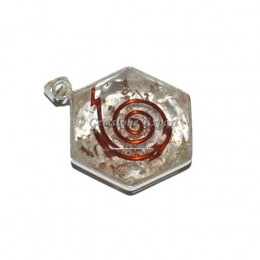 Crystal Quartz Orgonite Energy Pendant