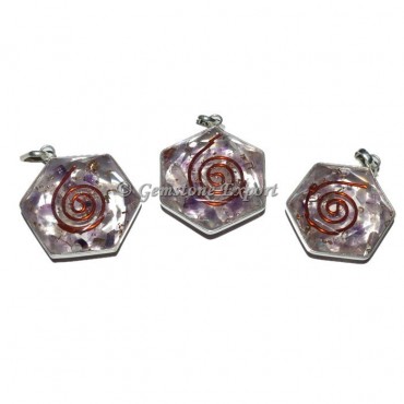 Amethyst David Start Orgonite Pendants