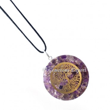 Amethyst tree of life Orgone Pendants