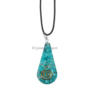 Aquamarine Orgone Drop Pendant