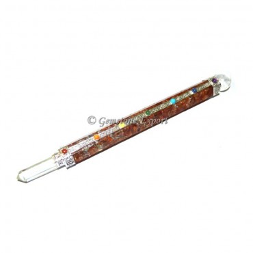 Red Stone Orgone Chakra Healing Wands