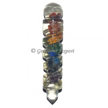 7 Chakra Spiral Orgonite Healing Wands