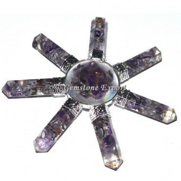 Amethyst 7 Pencil Orgone Generator