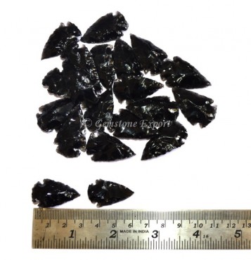 Black Obsidian Arrowheads 1 Inches