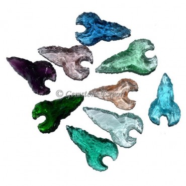 Colorfull Glass Moon Arrowheads