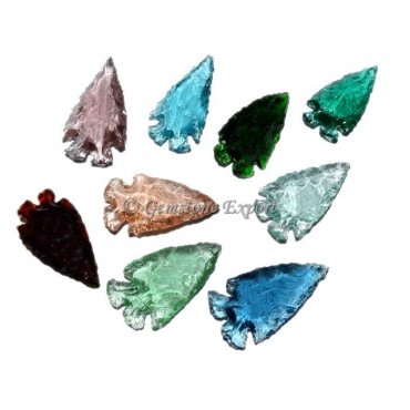 Long Colorfull  Glass Arrowheads