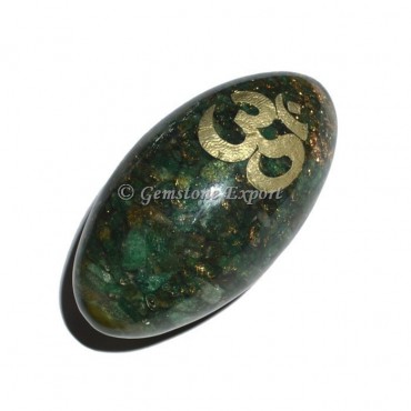 Green Aventurine Om Orgonite Shiva Lingam