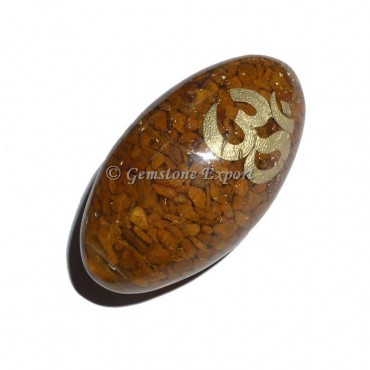 Yellow Jasper Om Orgonite Shiva Lingam