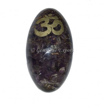 Amethyst Om Orgonite Shiva Lingam