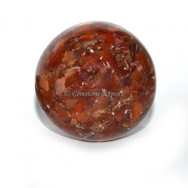 Carnelian Orgonite Sphere