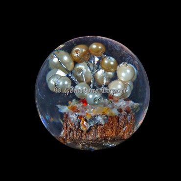 Pearls Tree Orgonite Sphere