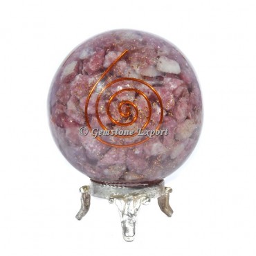 Lepidolite Choko Reiki Orgonite Sphere