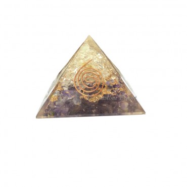 Crystal and Amethyst Orgone Pyramids