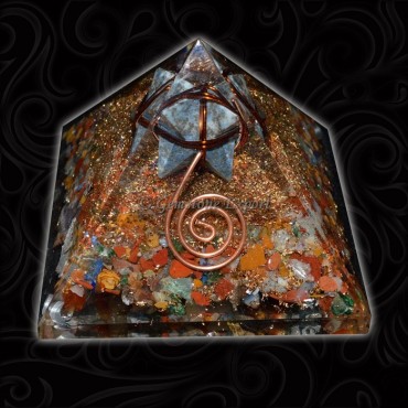 Orgone Chakra Pyramids with Merkaba Star