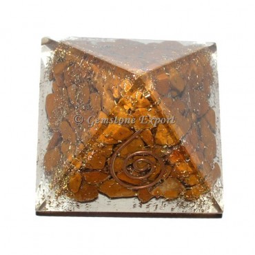 Yellow Jasper Small Orgonite Pyramid