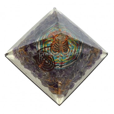 Amethyst Orgonite Pyramid