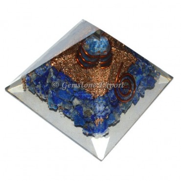 Lapis Lazuli With Point Orgonite Pyramid